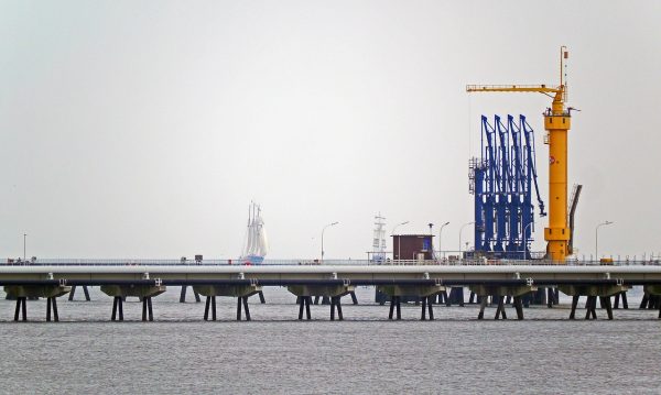oil port, sea bridge, conveyors