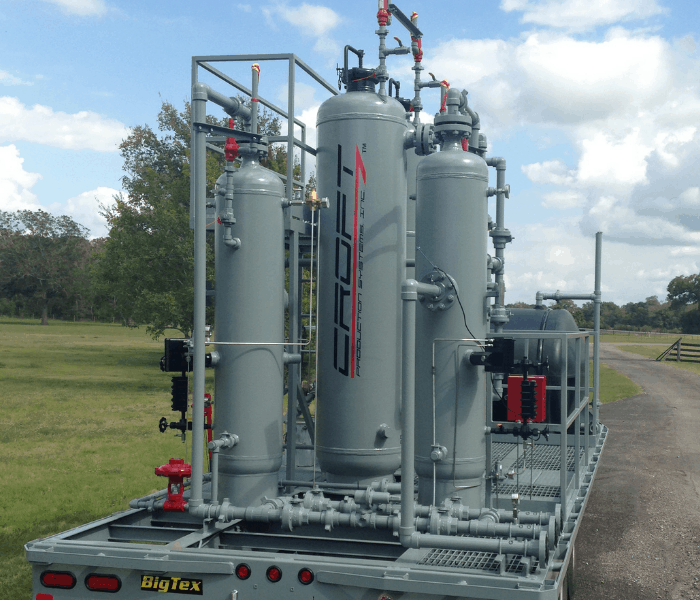 mobile natural gas dehydration unit